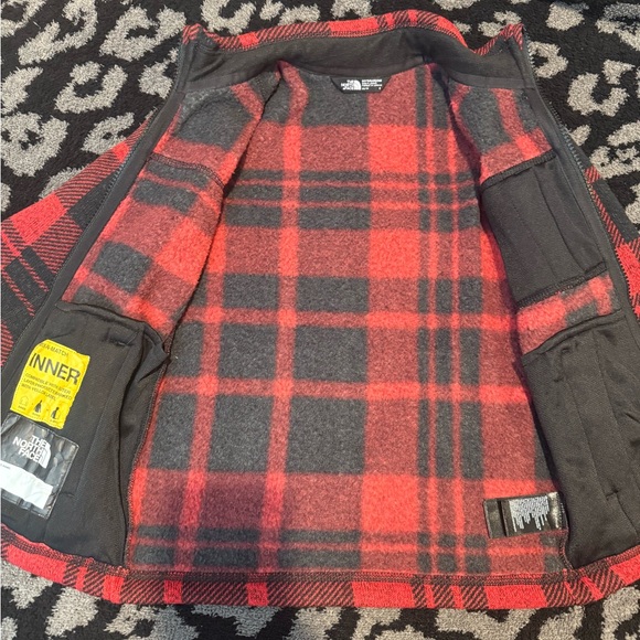 The North Face Red and Black Plaid Jacket - Picture 2 of 6
